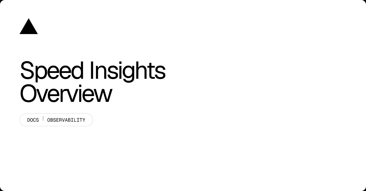 Vercel Speed Insights