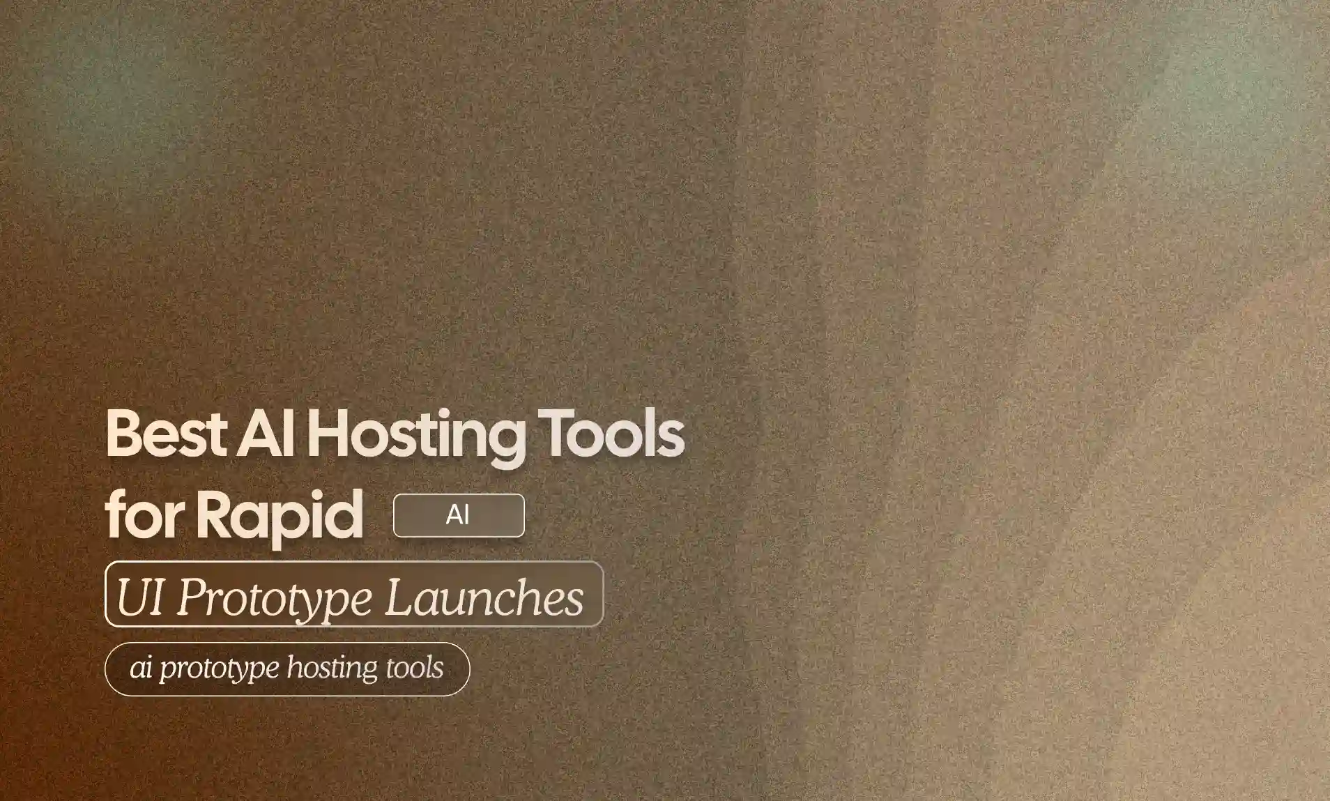 Rapid UI Prototype Launches