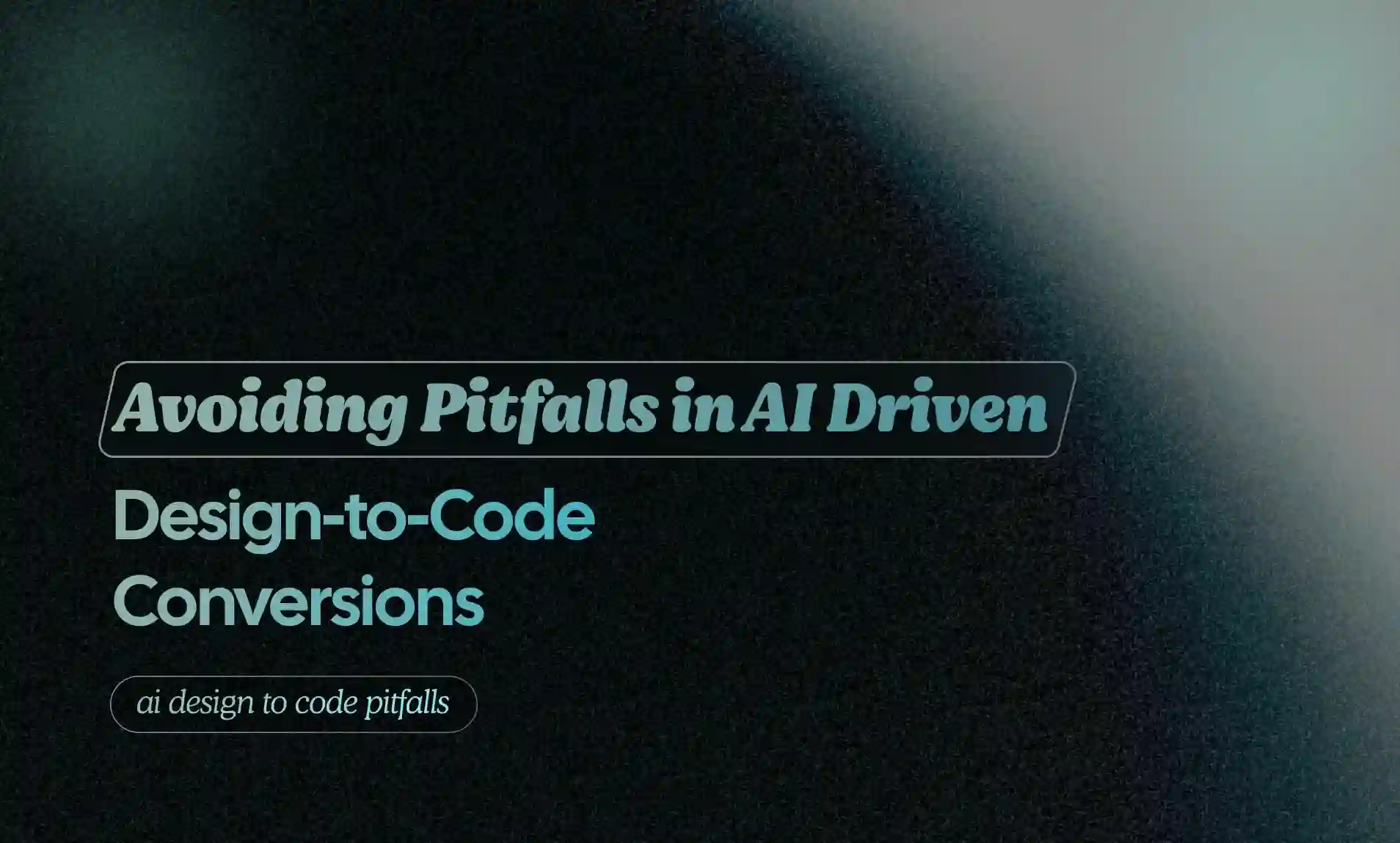Avoiding Pitfalls