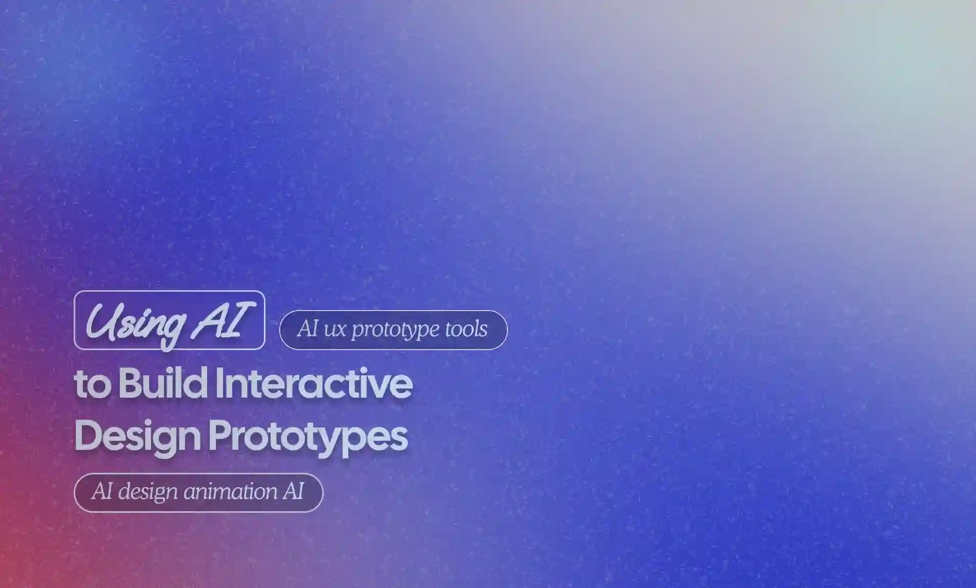Using AI to Build Interactive Design
